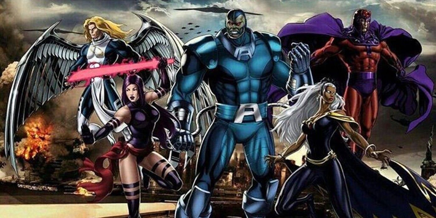 Apocalypse and his Four Horsemen assemble in Marvel Comics.