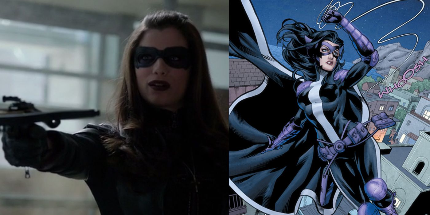 Huntress Helena Bertinelli appears in Arrow and in the comics