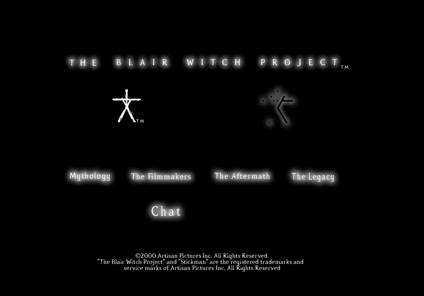 Blair Witch Project website circa 2000