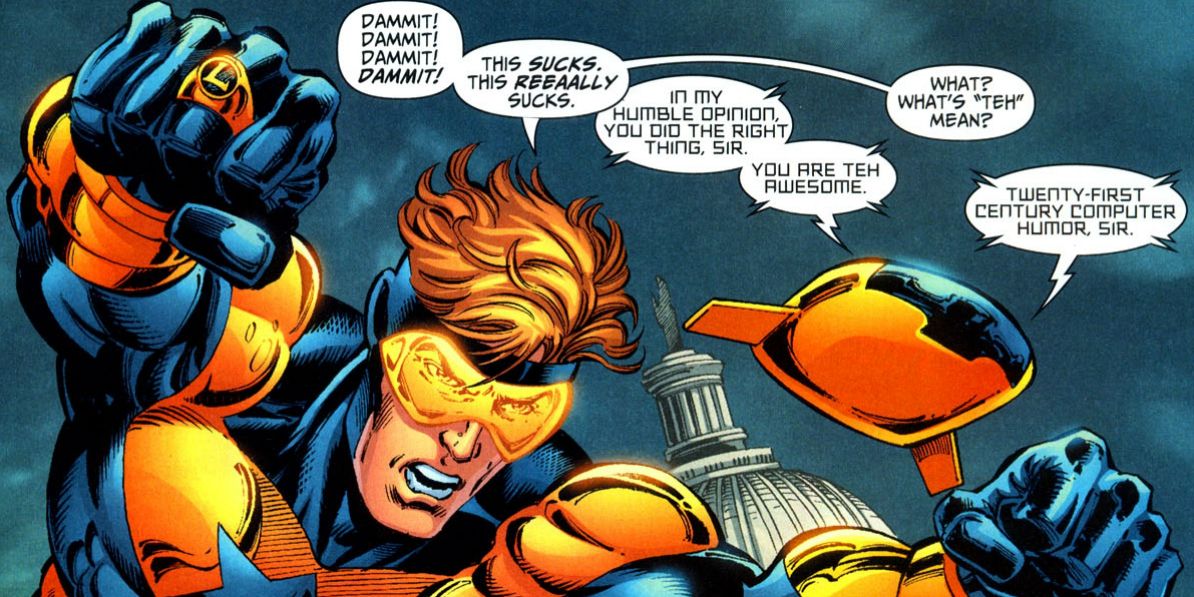 Booster Gold and Skeets