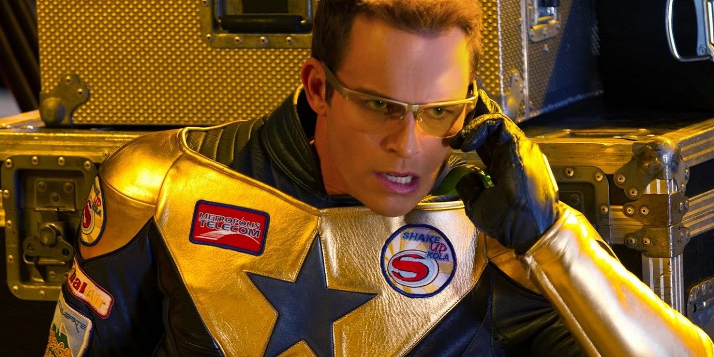 Booster Gold in his costume on Smallville