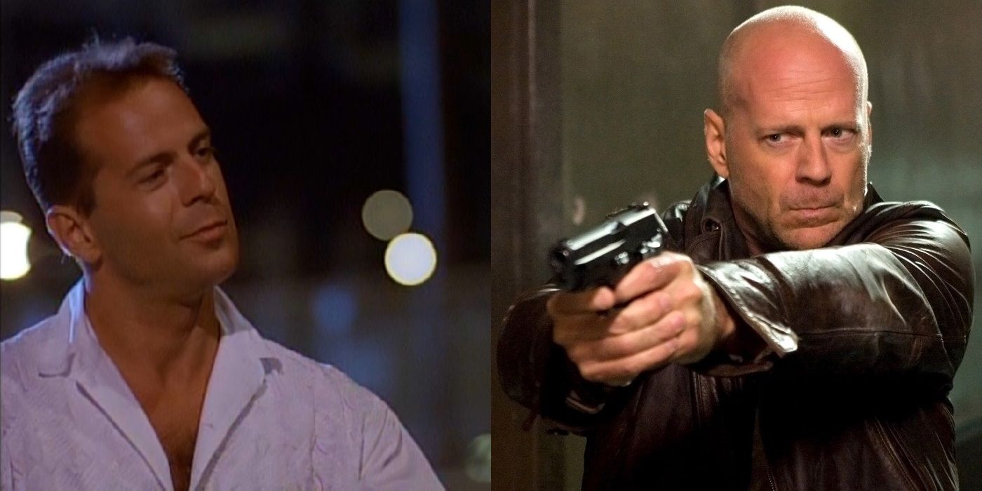 Bruce Willis in Miami Vice and Die Hard 4