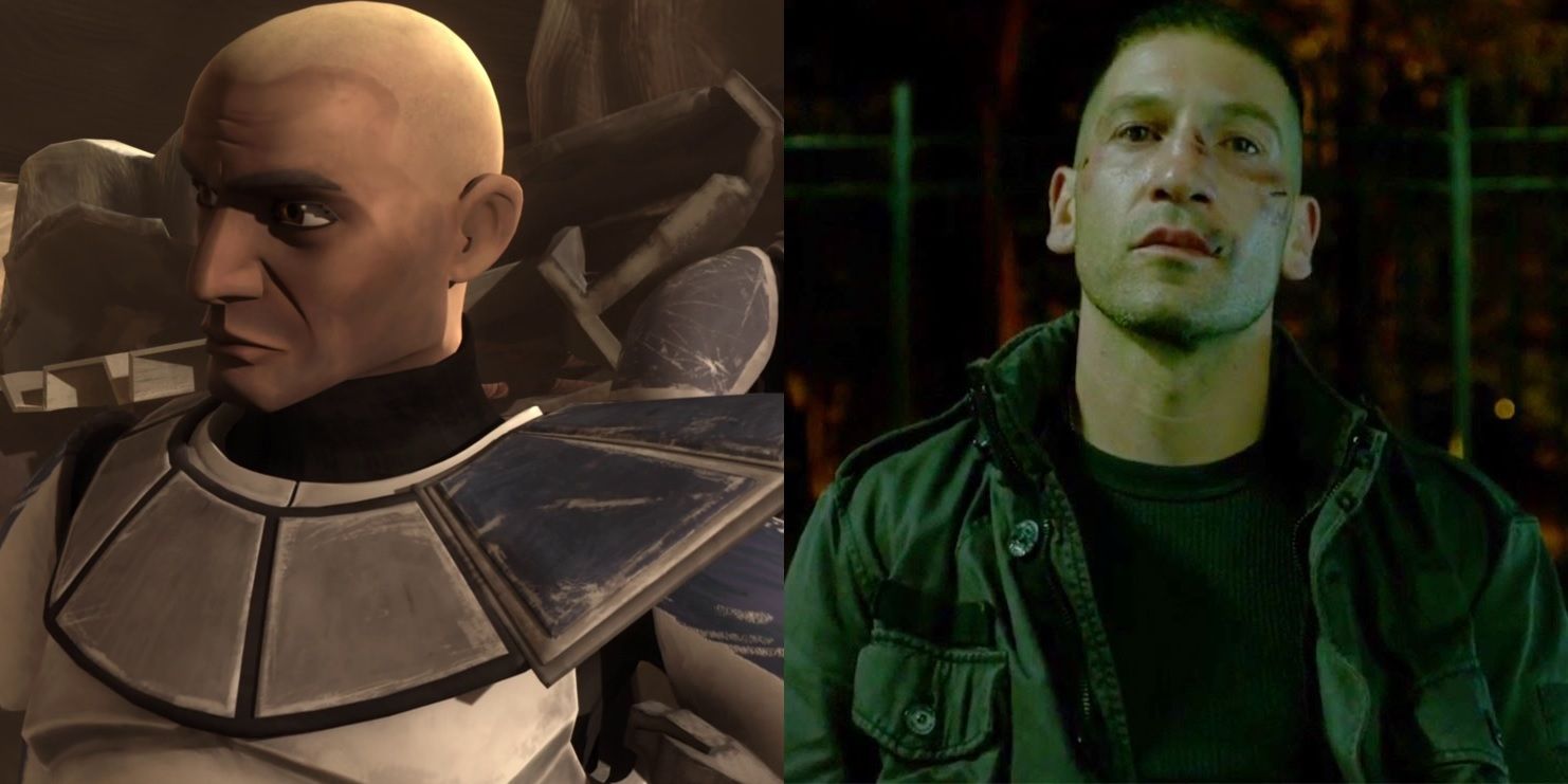 Captain Rex in The Clone Wars and Jon Bernthal as The Punisher in Daredevil