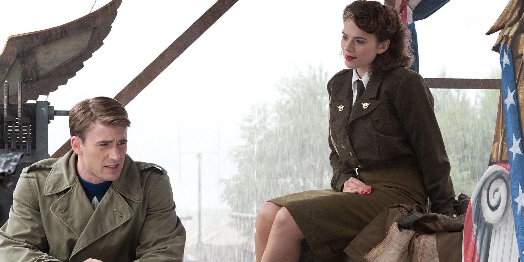 Chris Evans and Hayley Atwell in Captain America The First Avenger
