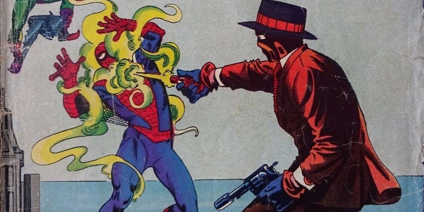 Crime Master fights Spider-Man in Marvel Comics.