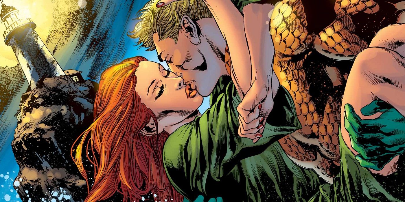 DC's Aquaman and Mera kiss