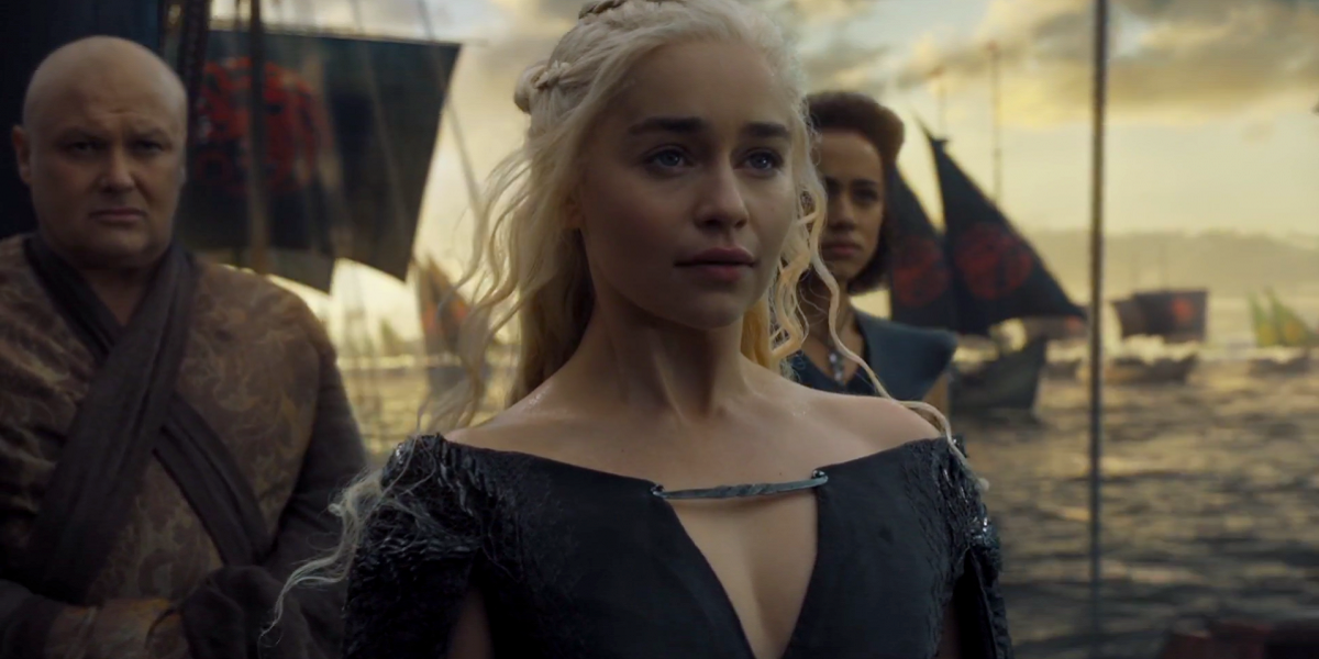 Daenerys Targaryen sails to Westeros in Game of Thrones