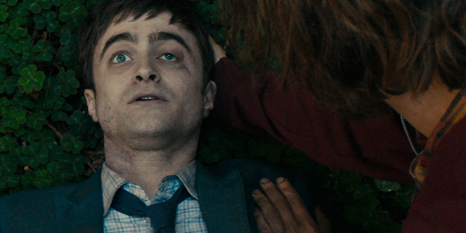 Manny lying on the grass in Swiss Army Man