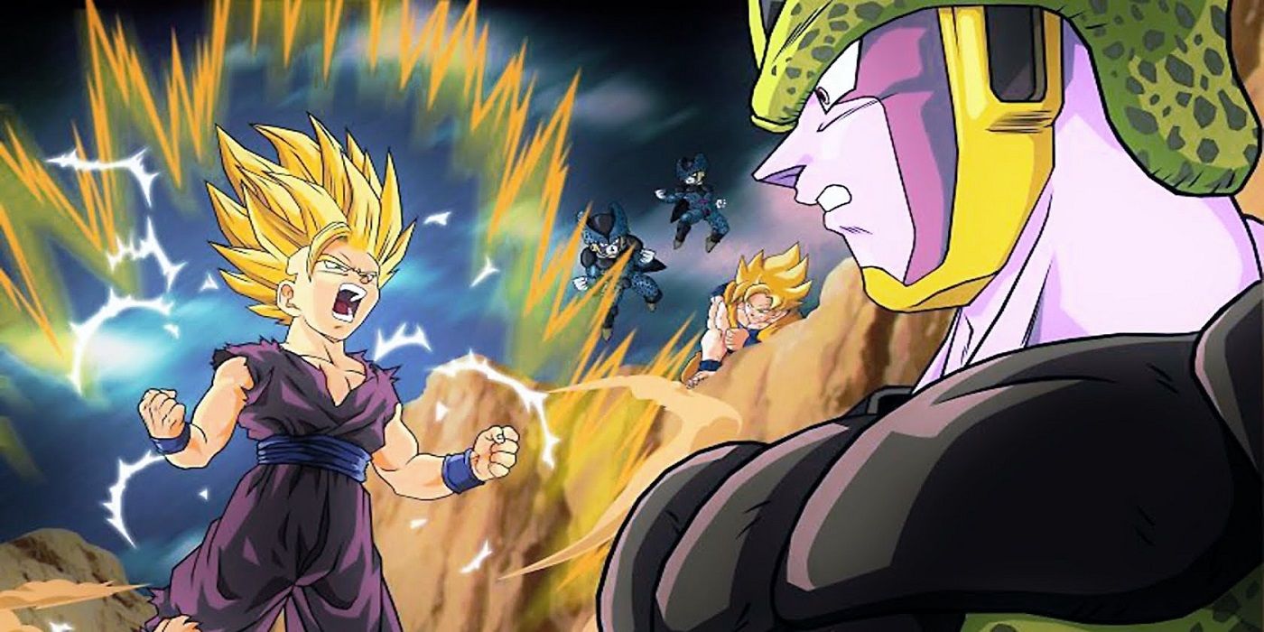 Gohan fighting Cell in Dragon Ball Z