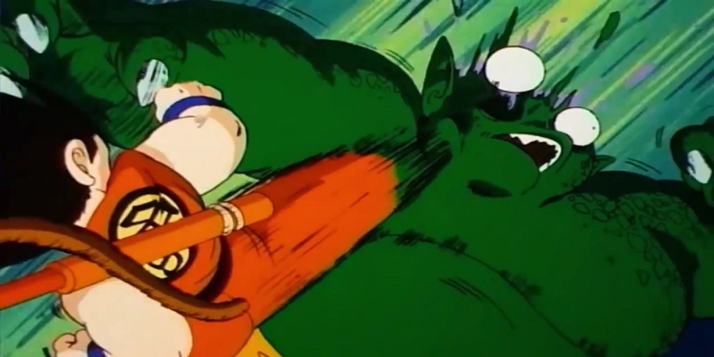 Goku kills Piccolo's son Drum in Dragon Ball