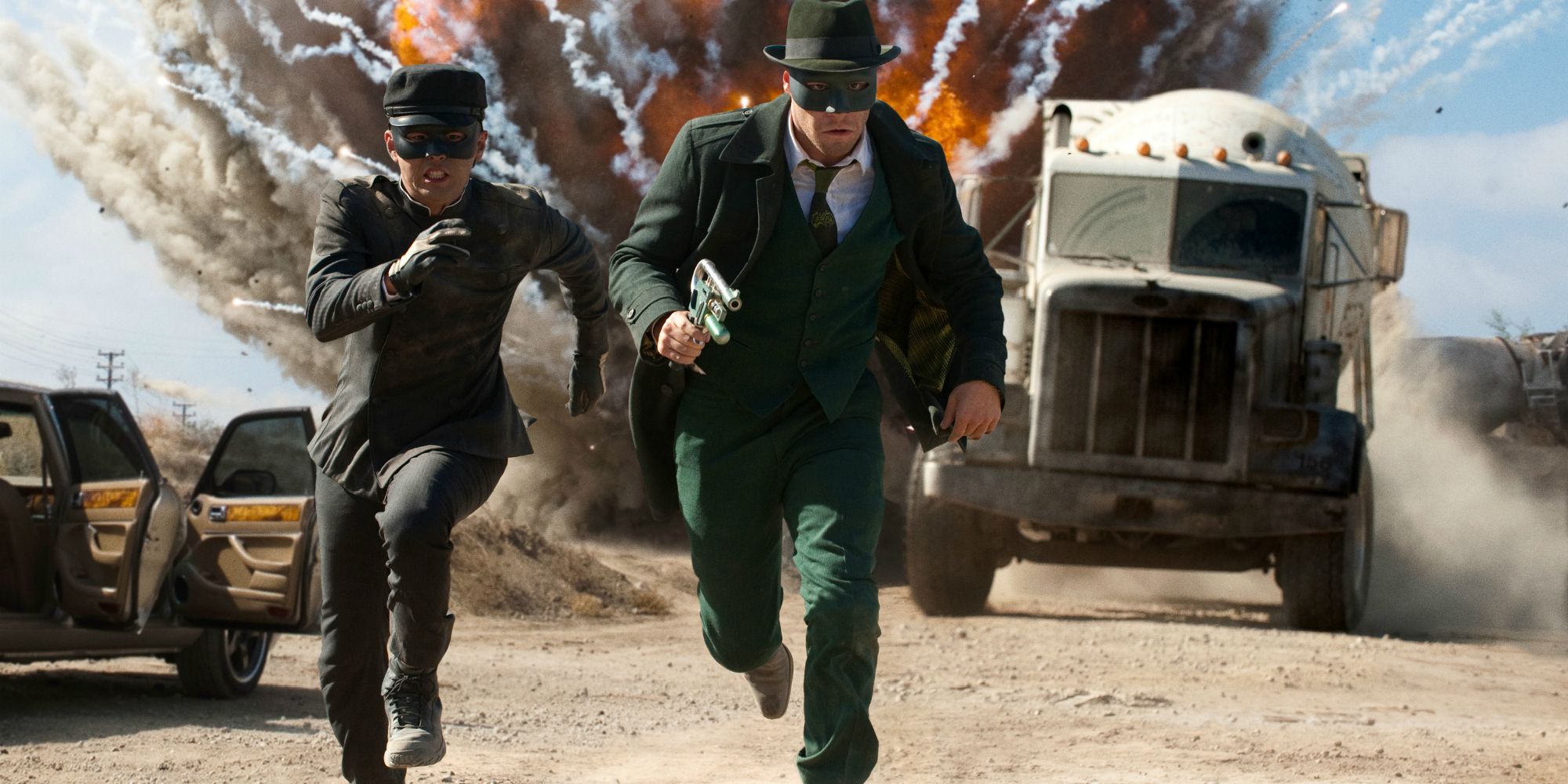 Seth Rogen and Jay Chou in Green Hornet 