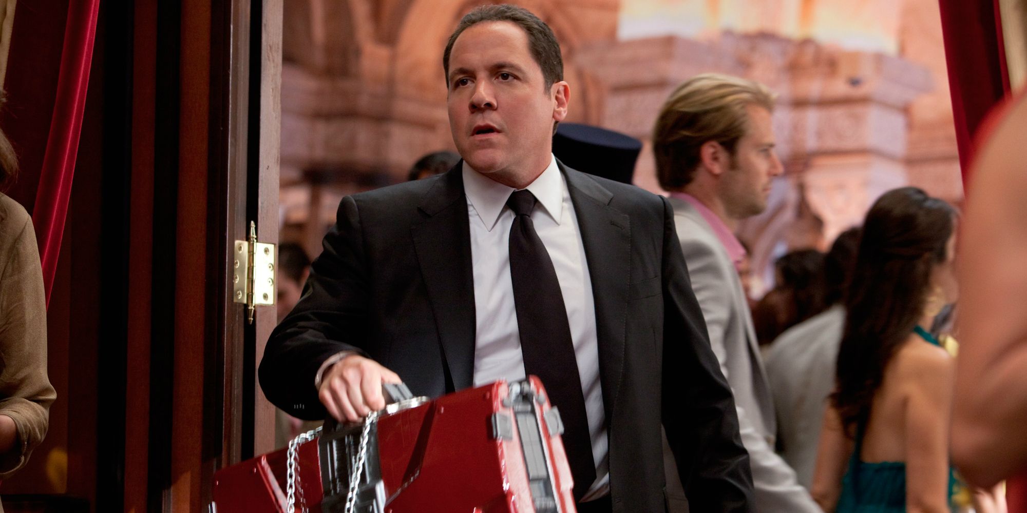 Happy Hogan with his suitcase armor in Iron Man 2