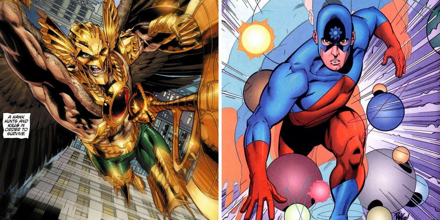 Hawkman and Atom in DC Comics