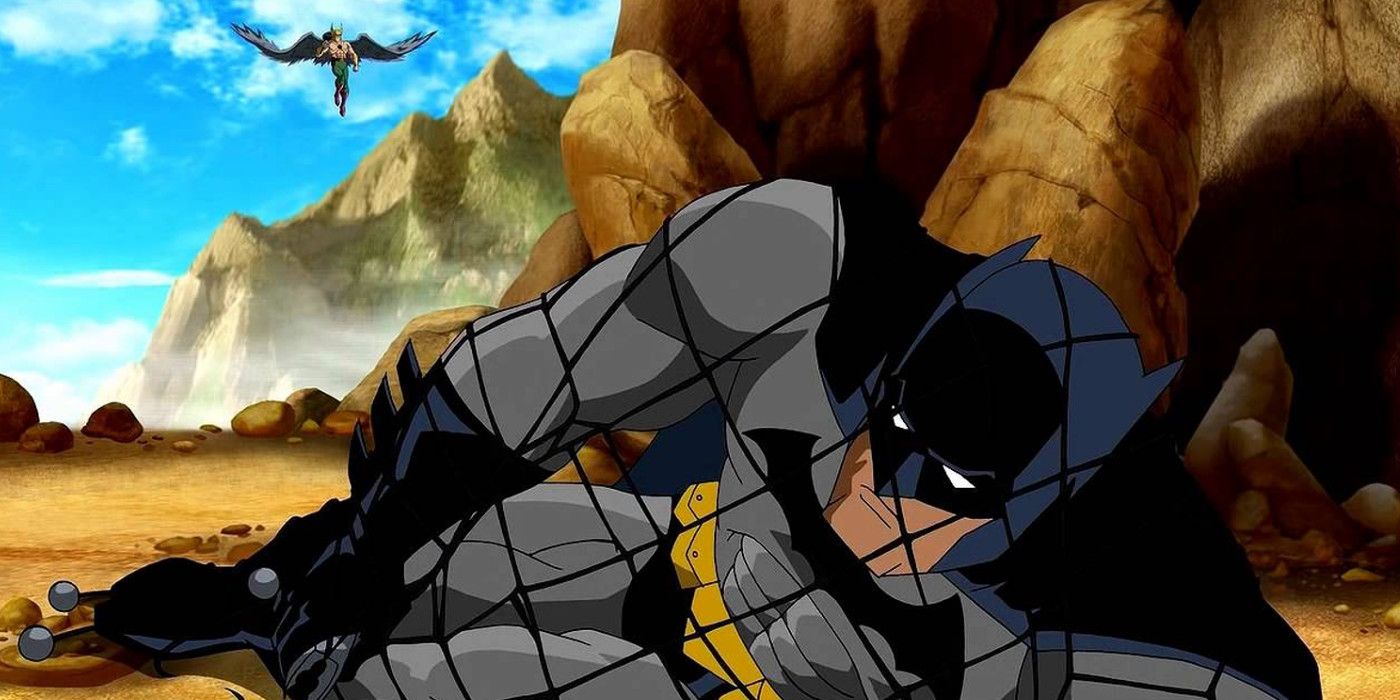 Hawkman Ties up Batman