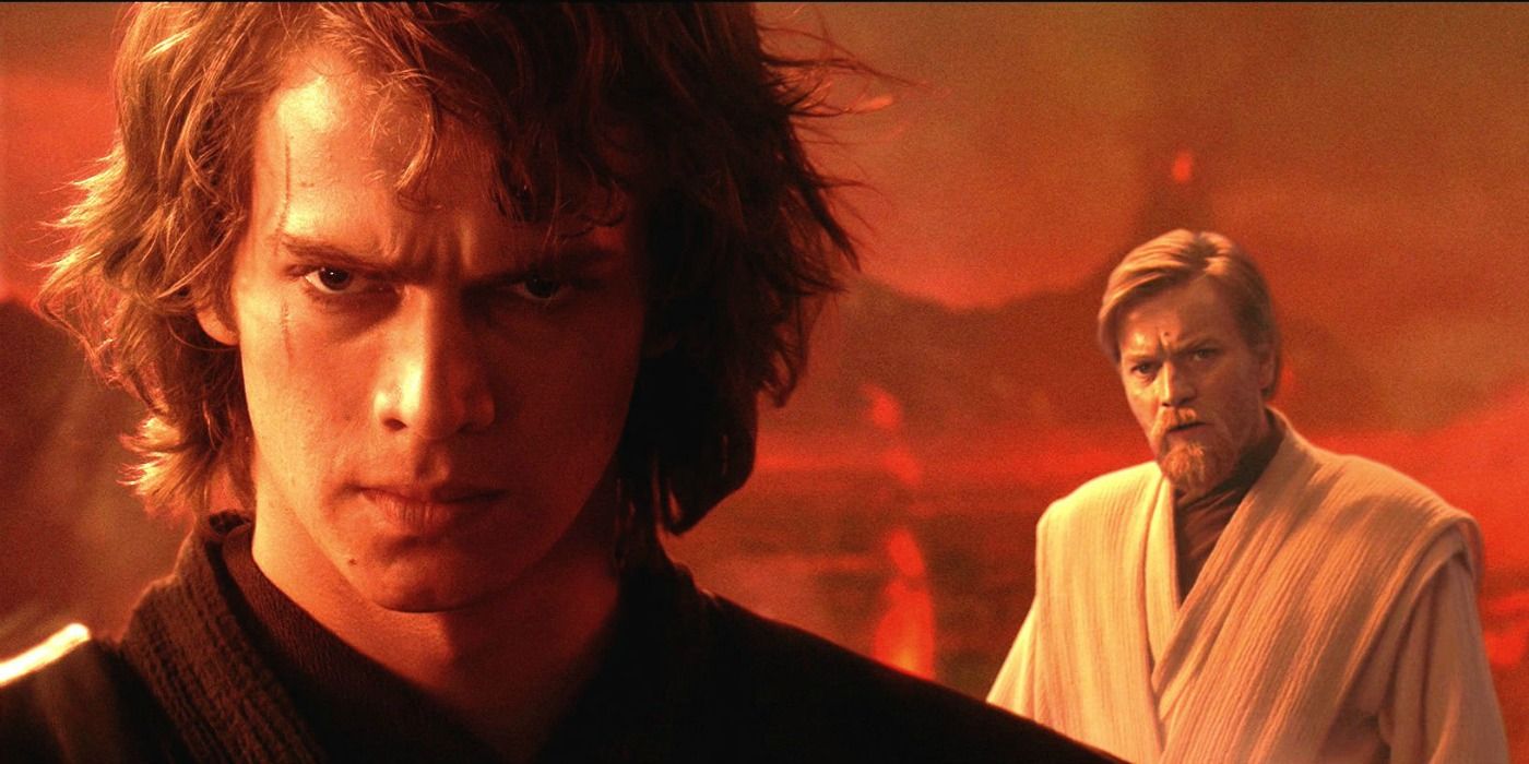Hayden Christensen and Ewan McGregor in Star Wars Episode 3 Revenge of the Sith
