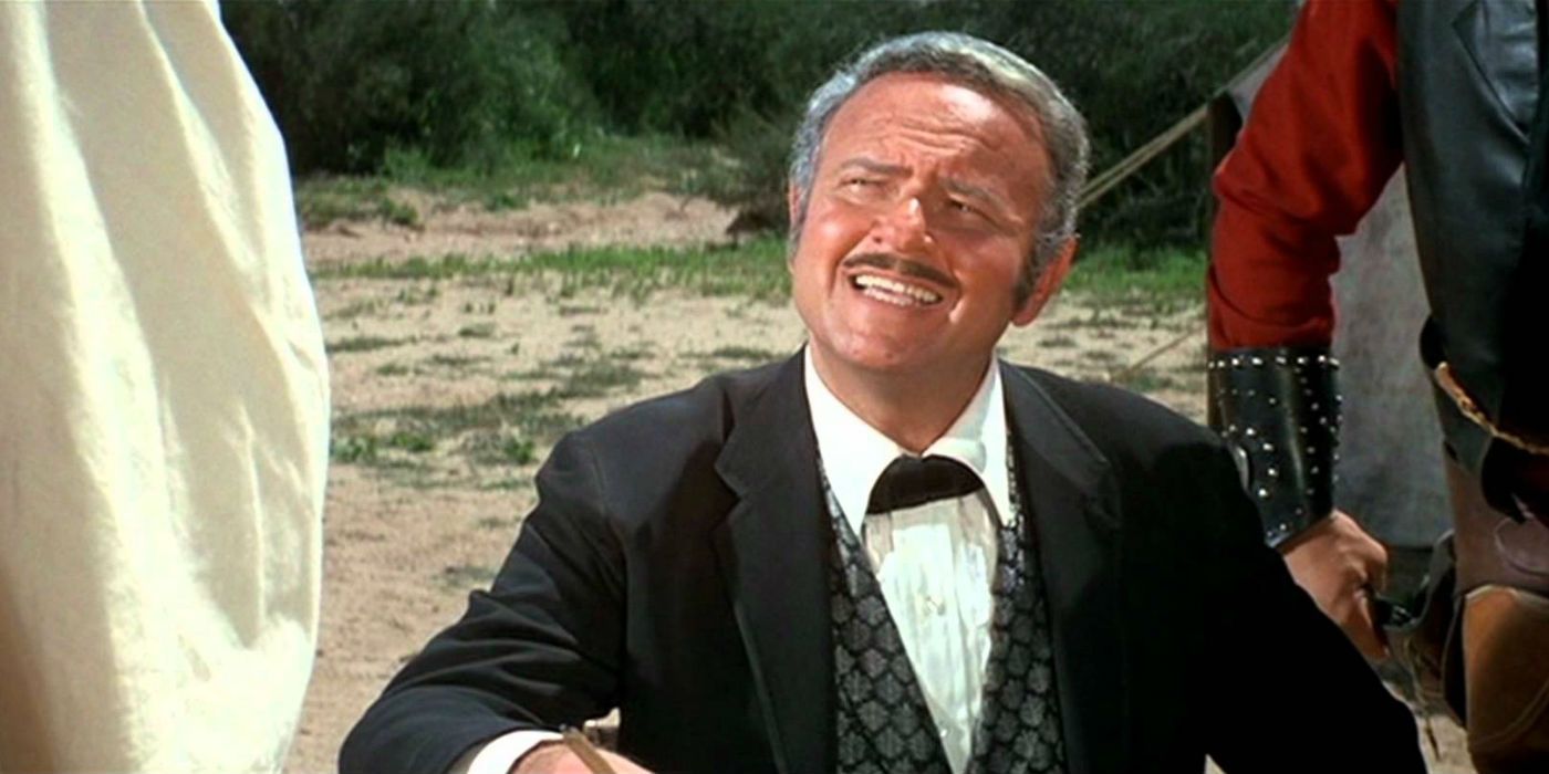 Hedley Lamarr grinning in Blazing Saddles
