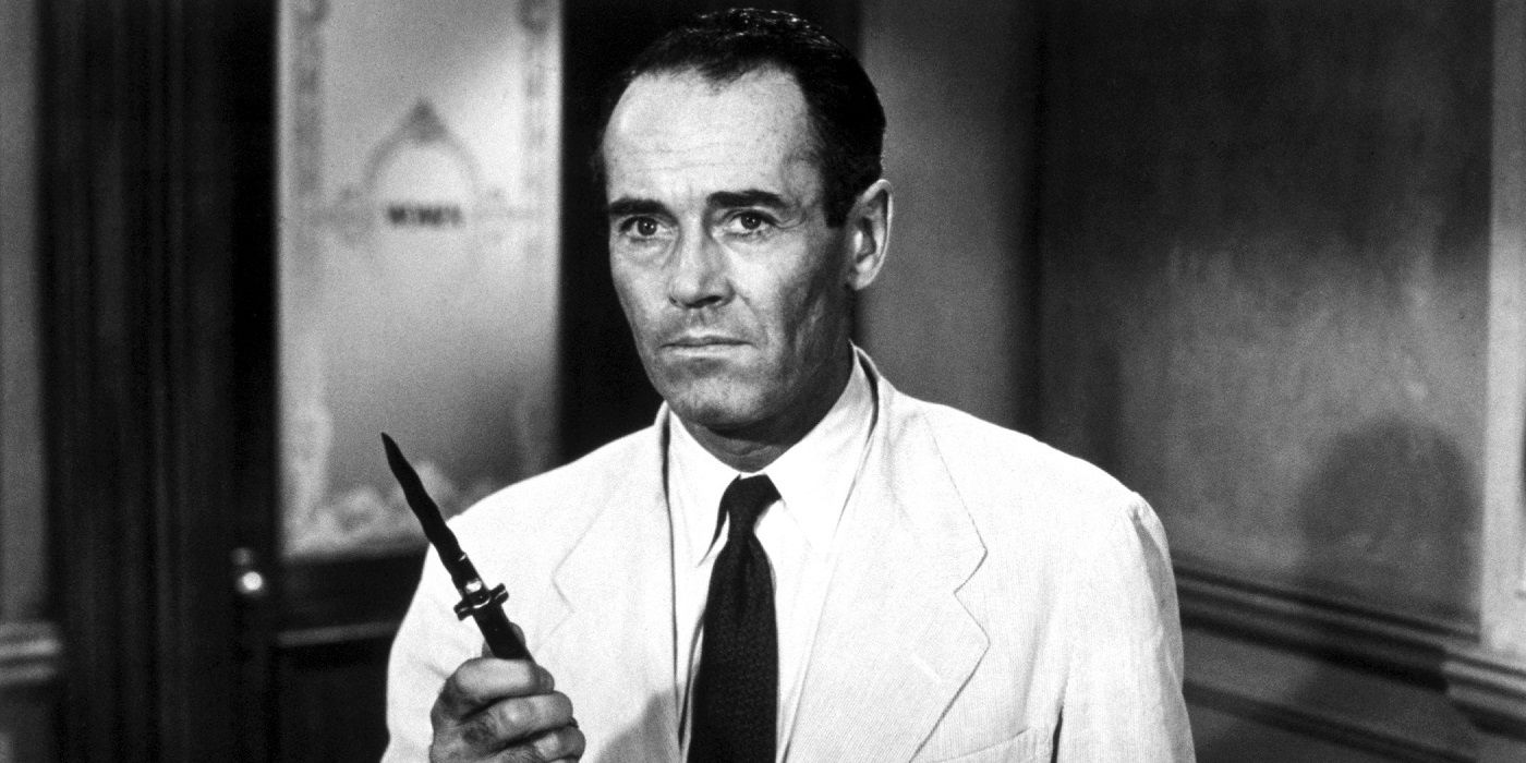 Henry Fonda with a knife in 12 Angry Men