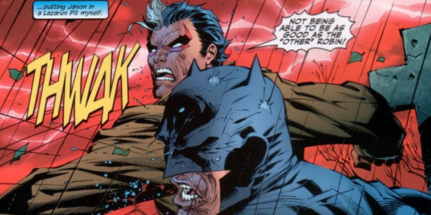 Jason Todd Punches Batman Hard