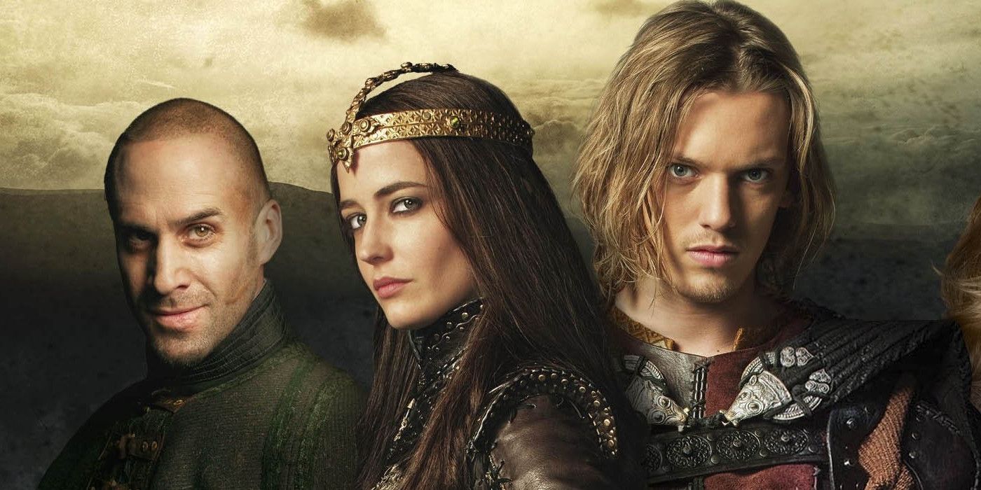 Poster for Camelot featuring Merlin, Arthur, and Morgan