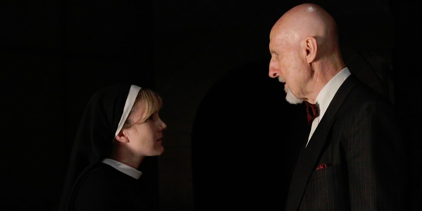 Lily Rabe and James Cromwell in American Horror Story Asylum