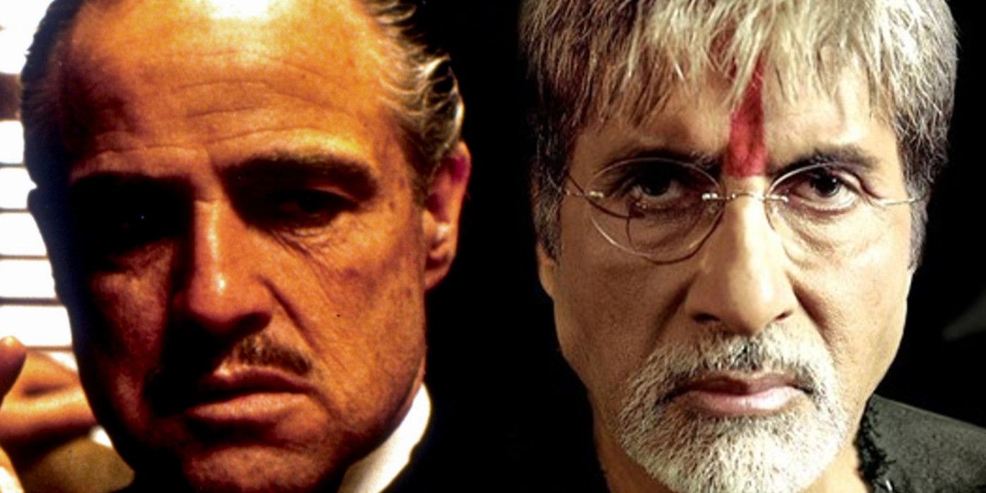 Marlon Brando and Amitabh Bachchan as The Godfather