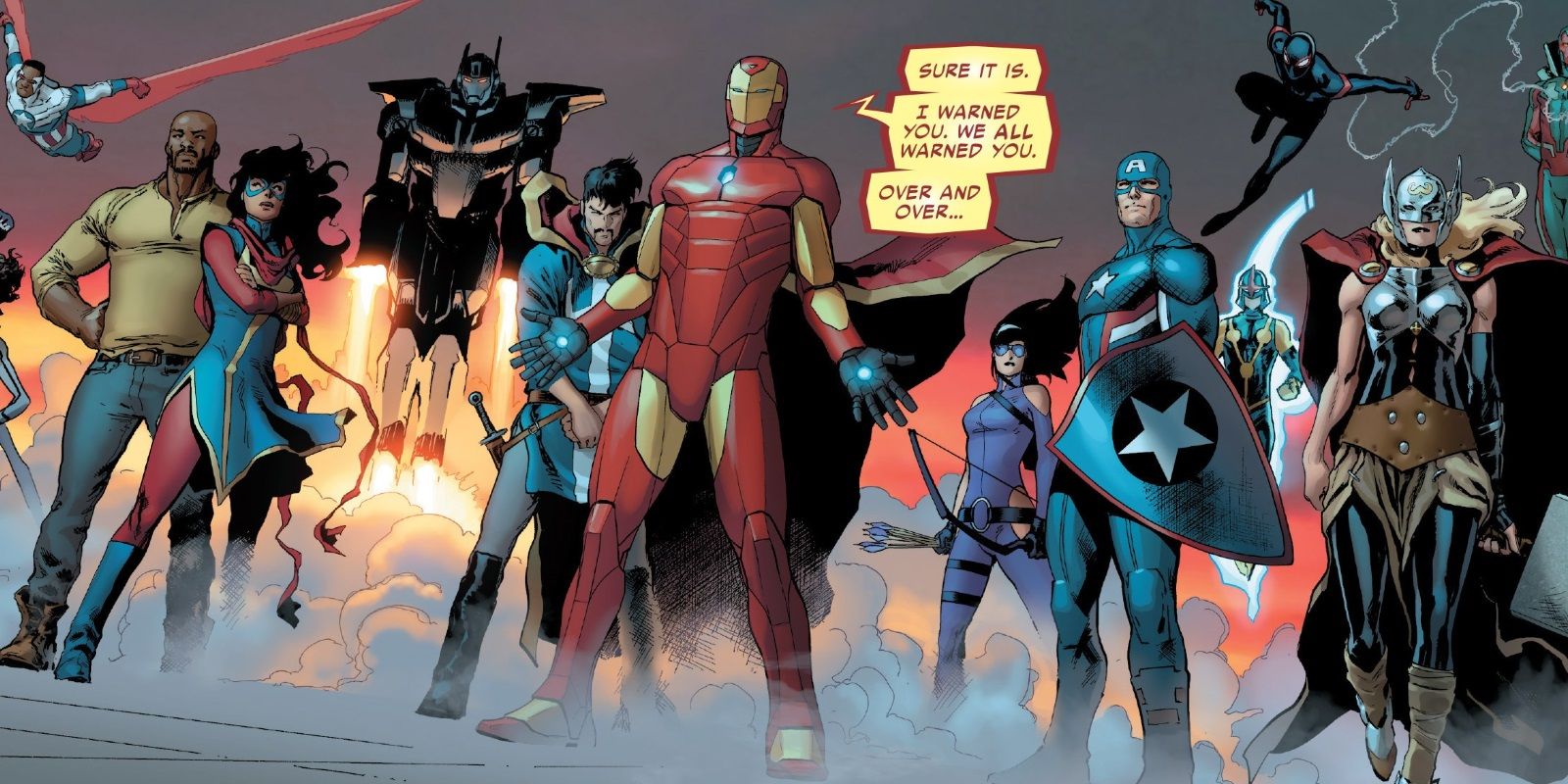 Marvel Civil War 2 Sides Iron Man Cap