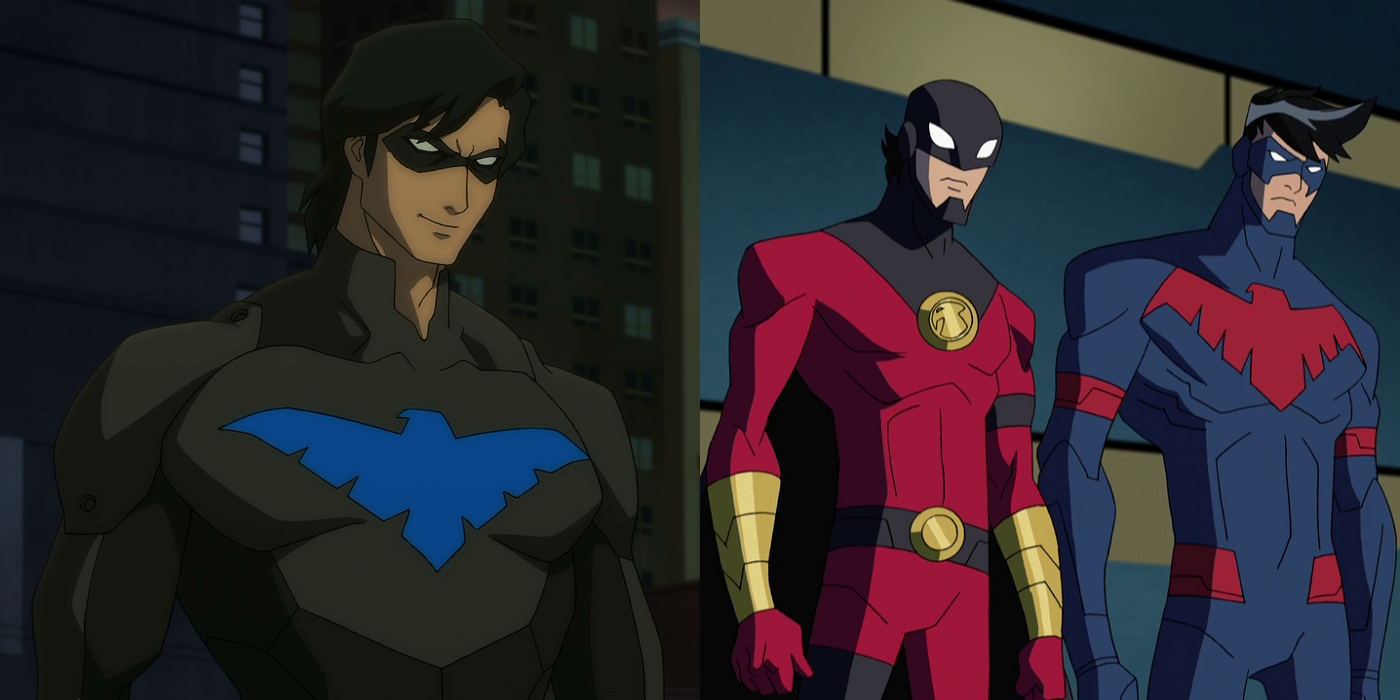 Nightwing and Robin in recent DC animated movies