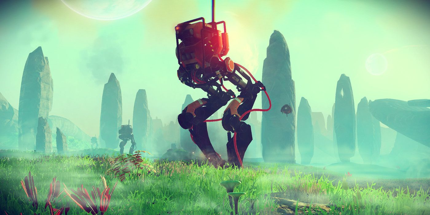 A sentinel as depicted in No Man's Sky
