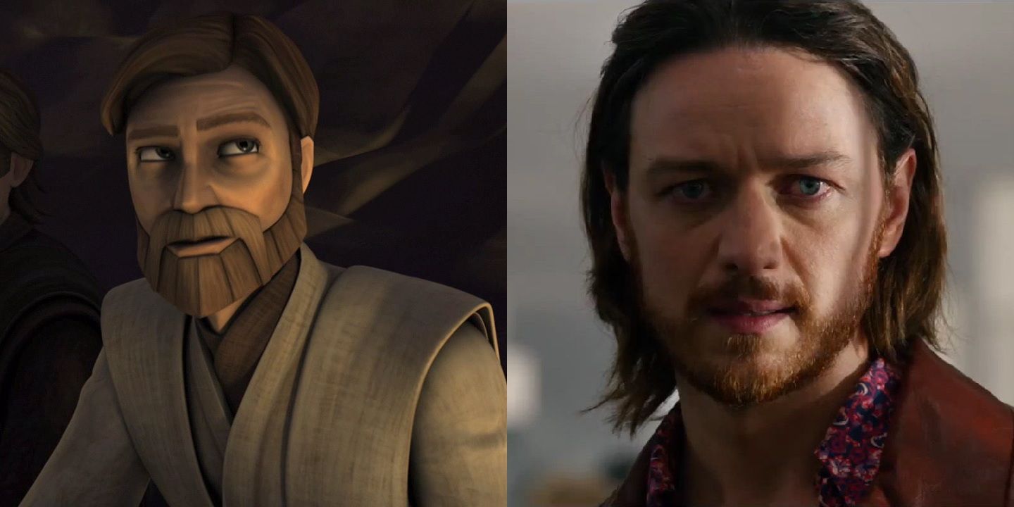Obi-Wan Kenobi in The Clone Wars and James McAvoy as Charles Xavier in X-Men First Class