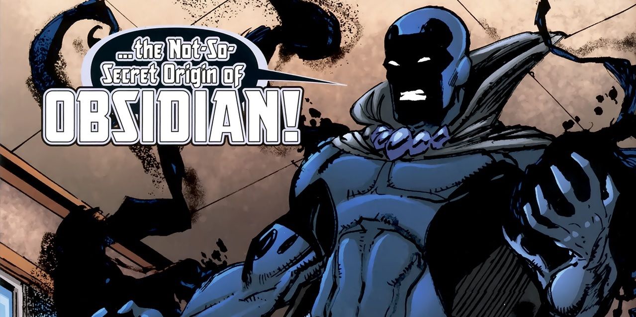 Obsidian bearing his teeth in DC Comics