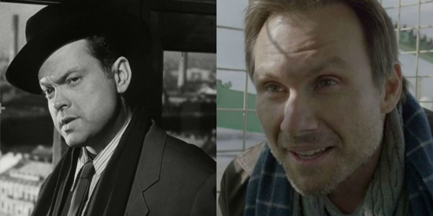 Orson Welles in The Third Man and Christian Slater in Mr Robot