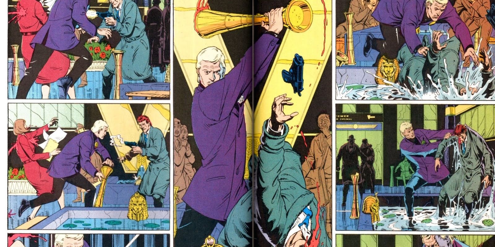 Ozymandias kills assassin in the Watchmen comic