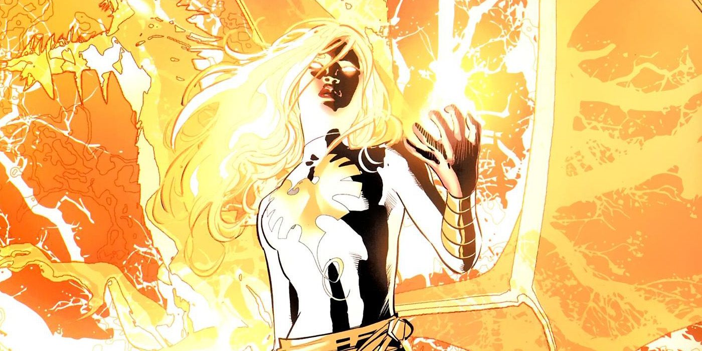 The Phoenix Force emits fire and energy in a Marvel comic book.