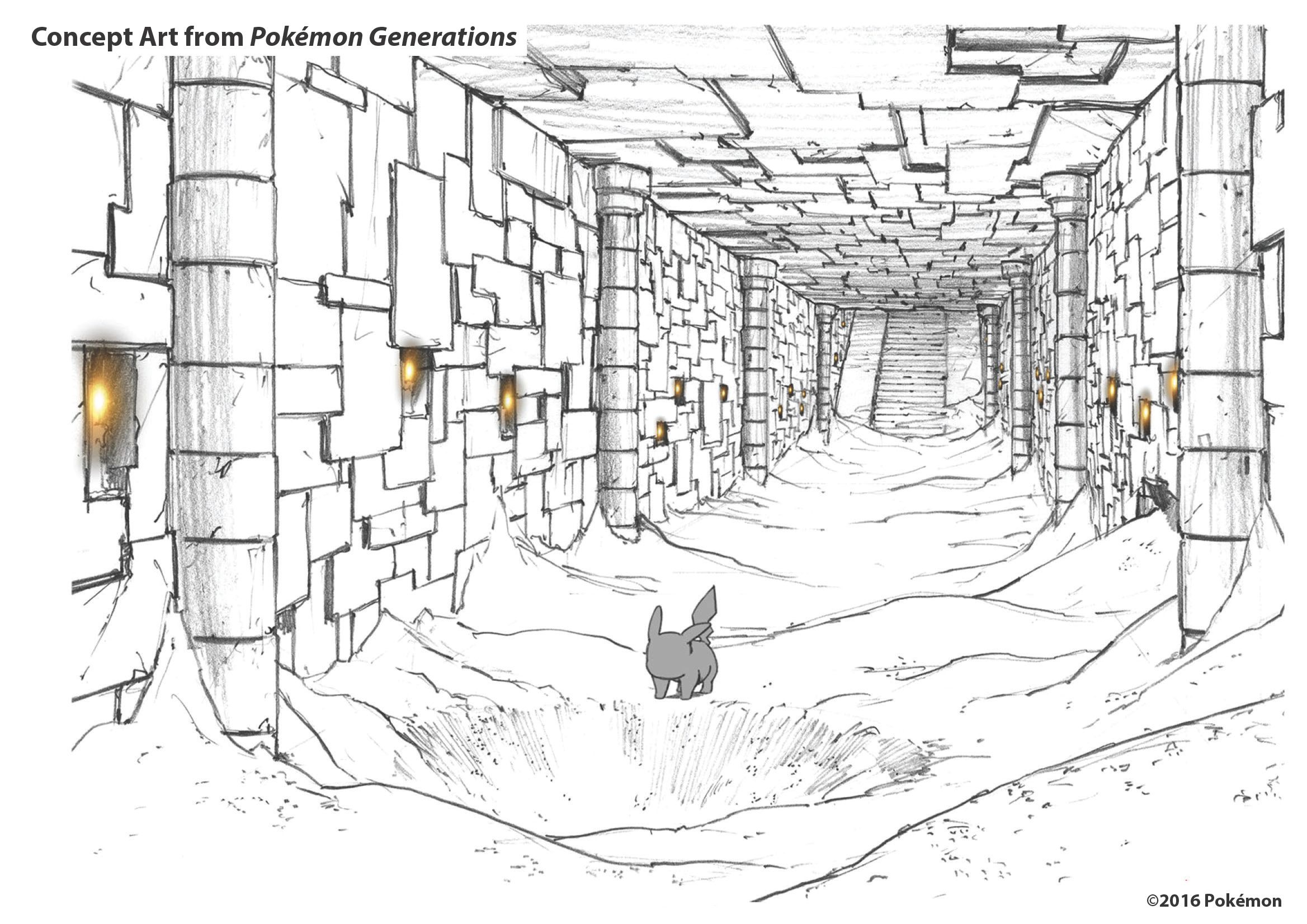 Pokemon Generations Concept Art_Relic Castle_Unova Region_Pokemon Black, Pokemon White, Pokemon Black 2 and Pokemon White 2