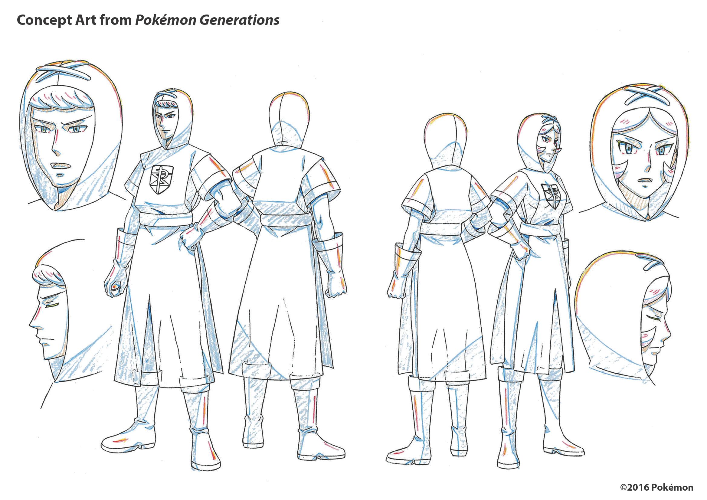 Pokemon Generations Concept Art_Team Plasma Grunts_Pokemon Black, Pokemon White, Pokemon Black 2 and Pokemon White 2