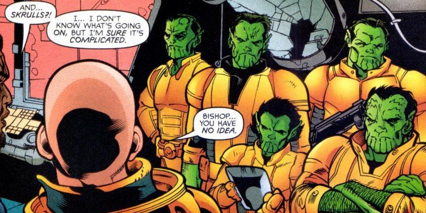 Professor X and the Cadre-K Skrull mutants.