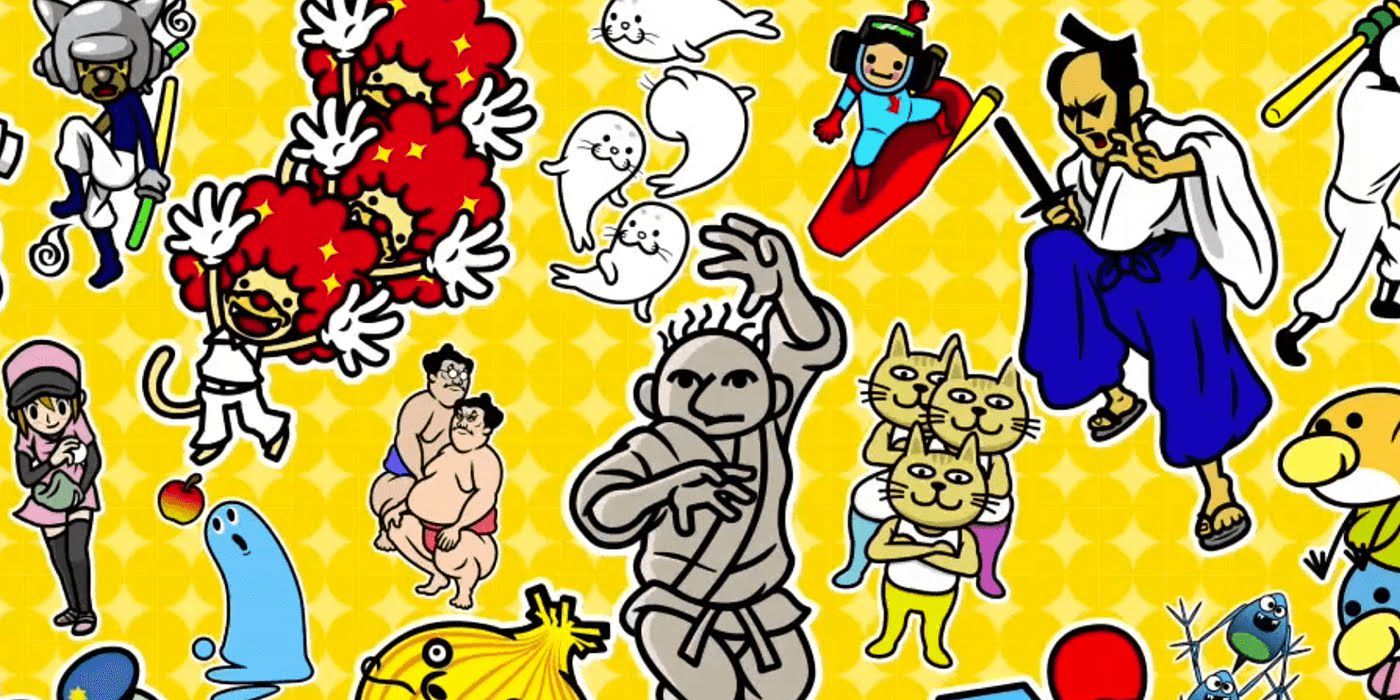 A collection of characters from Rhythm Heaven Megamix.