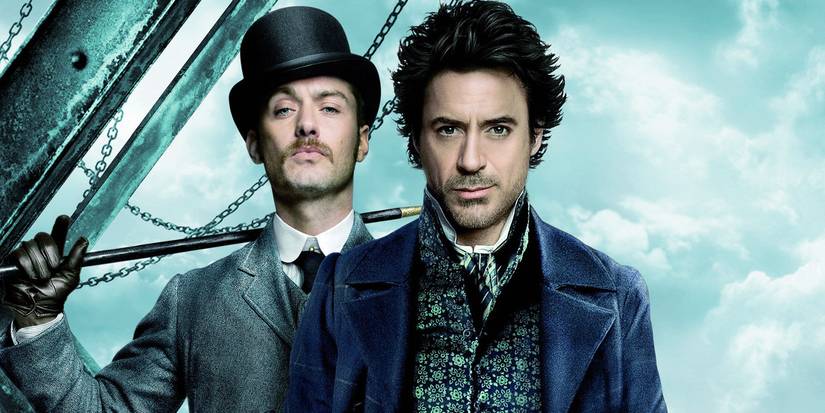 Robert Downey Jr. and Jude Law as Sherlock and Watson from Guy Ritchie's Sherlock Holmes
