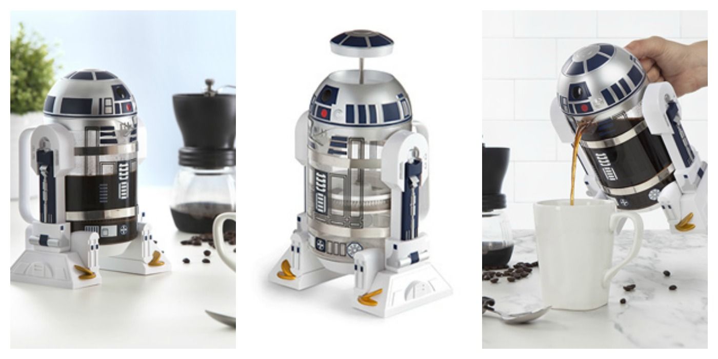 Rogue Friday R2-D2 Coffee Press collage