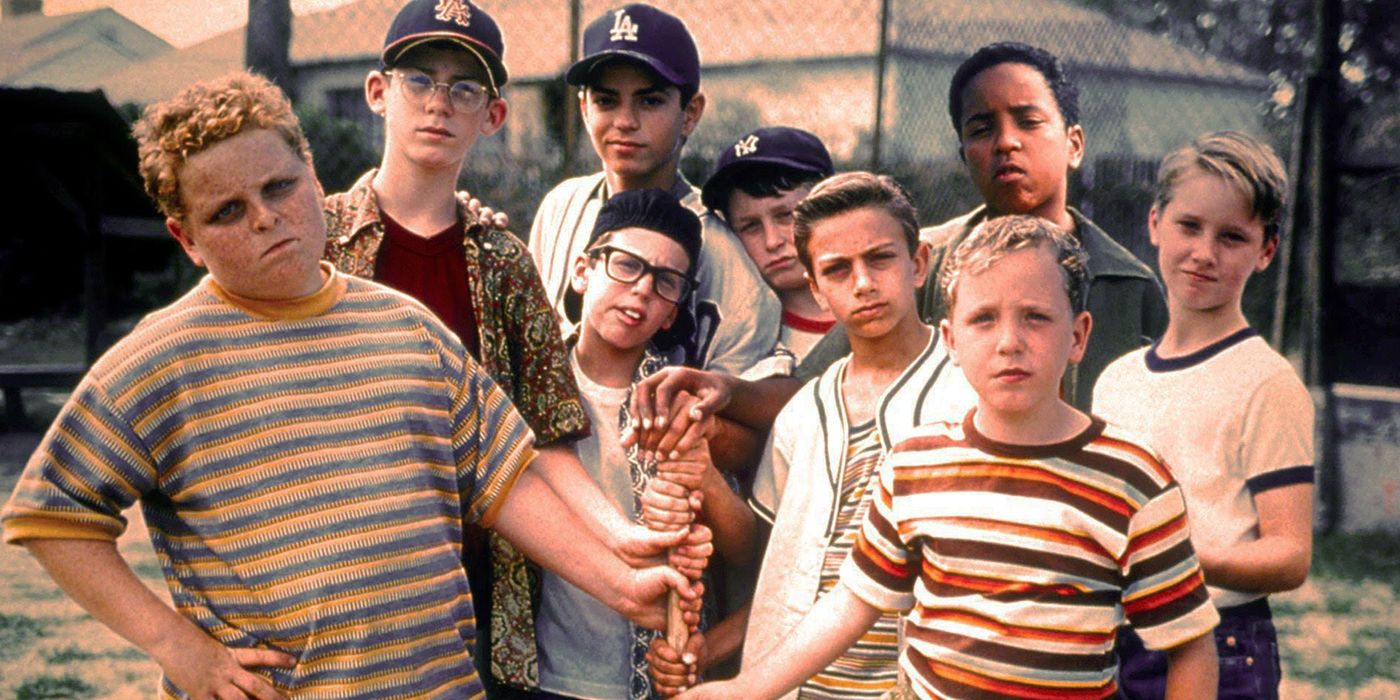 The team with their hands all on the bat in The Sandlot