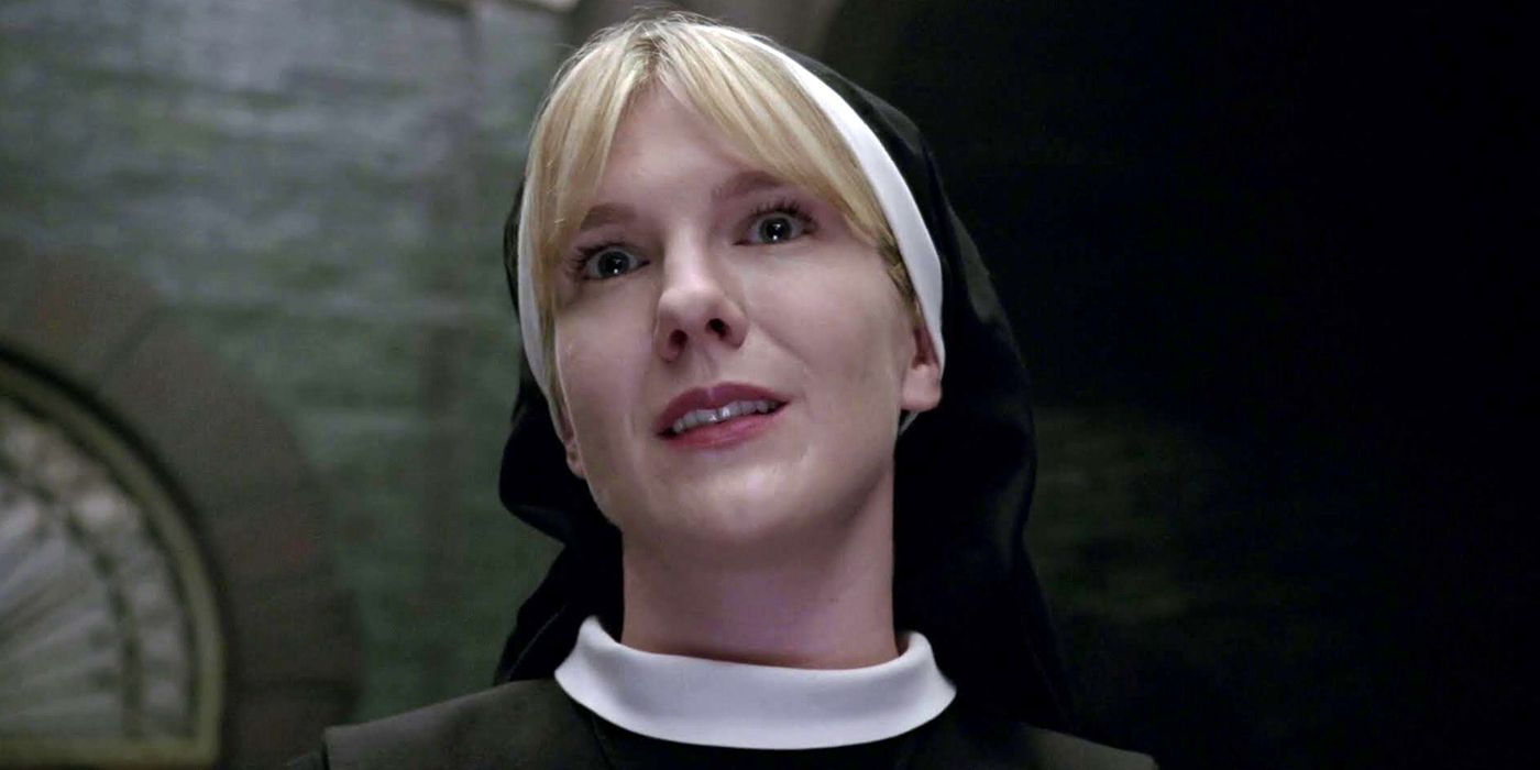 Sister Mary Eunice smiling in American Horror Story Asylum