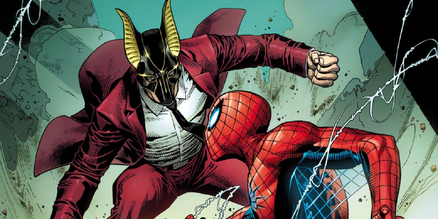 The Jackal fighting Spider-Man in the comics