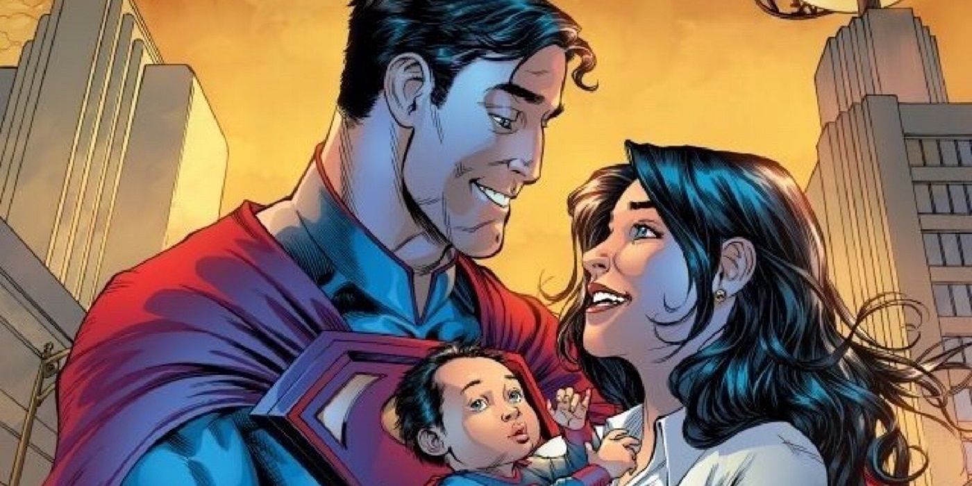 Superman and Lois Lane with their child