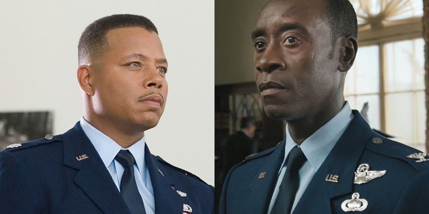 Terrence Howard and Don Cheadle in Iron Man