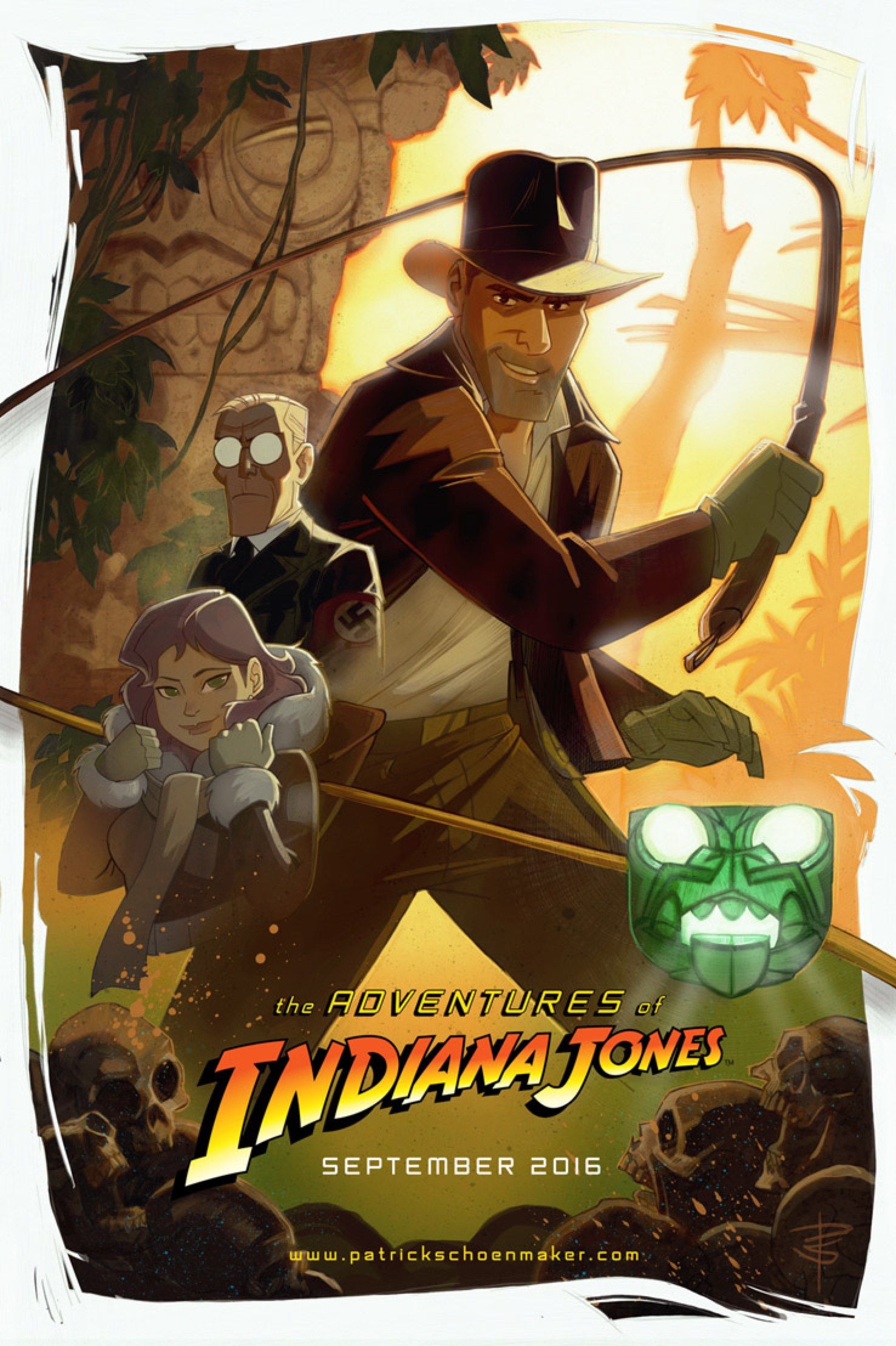 The Adventures of Indiana Jones - Animated movie poster