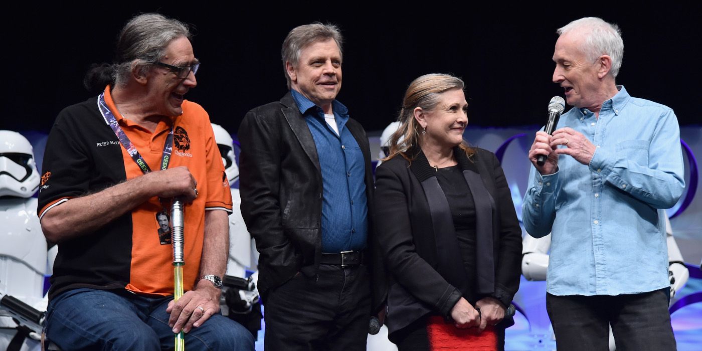 Star Wars Celebration, Peter Mayhew, Mark Hamill, Carrie Fisher, and Anthony Daniels.