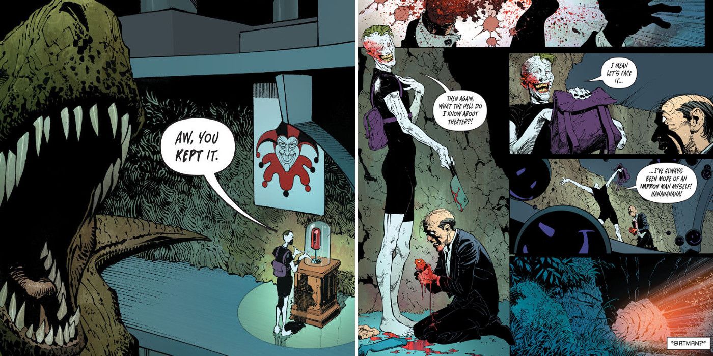 The Joker Attacks Alfred in the Batcave