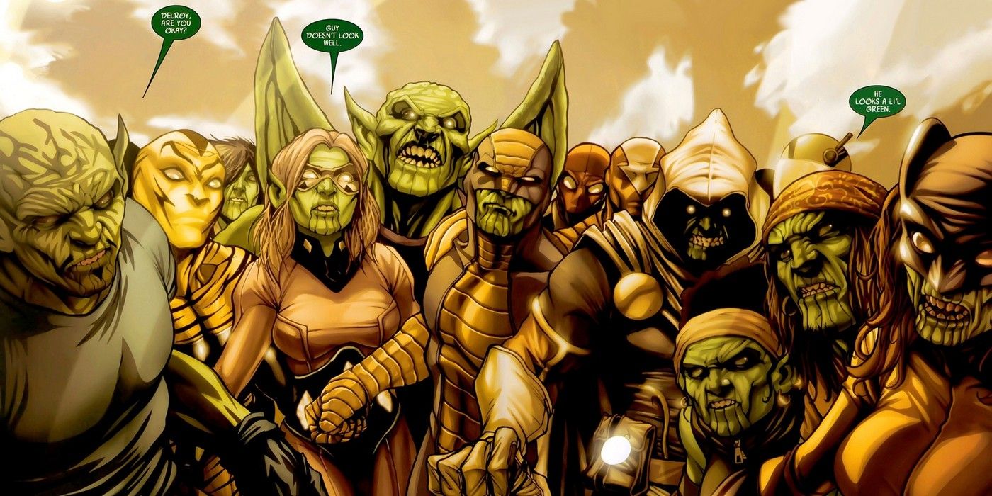 The Skrulls prepare to attack in the Secret Invasion comic book storyline.