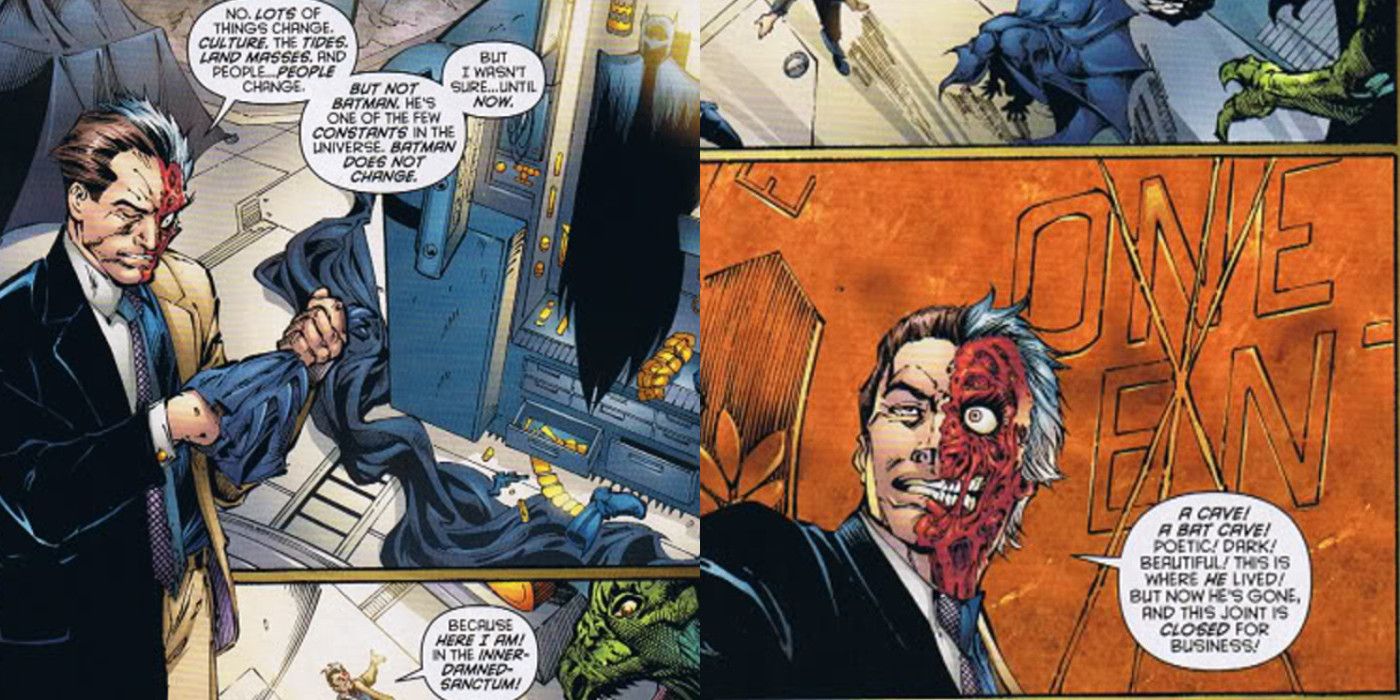 Two Face Breaks into the Batcave