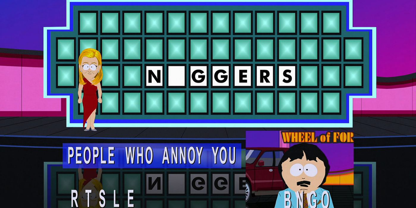 Randy Marsh on Wheel of Fortune in South Park.